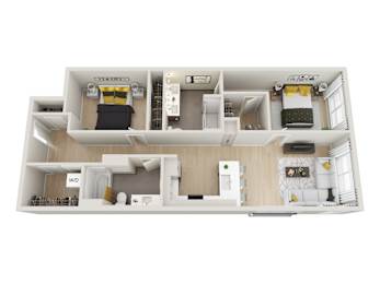 2 beds, 2 baths, 1,097 sqft, $2,675