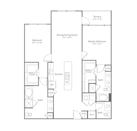 2 beds, 2 baths, 1,475 sqft, $1,982