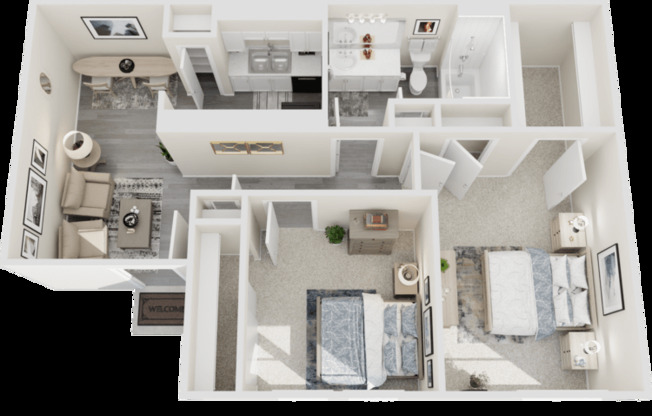 2 beds, 1 bath, 828 sqft, $985