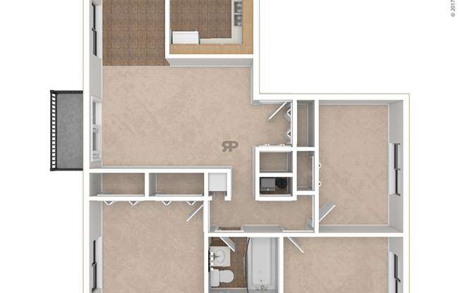 3 beds, 1 bath, 967 sqft, $1,190