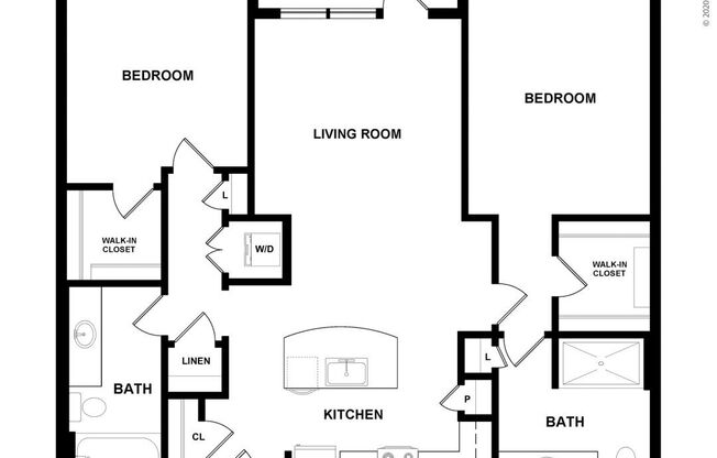 2 beds, 2 baths, 1,153 sqft, $2,812