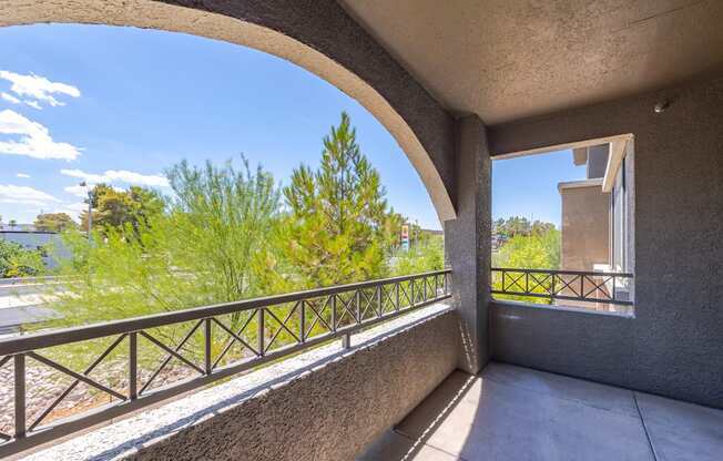 a balcony with a view