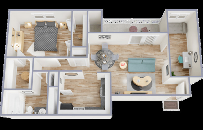 1 bed, 1 bath, 931 sqft, $1,002
