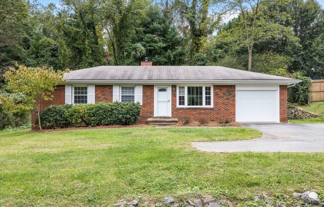 East Asheville 3-Bedroom Ranch with Garage and Large Yard (Lawn Maintenance Included)