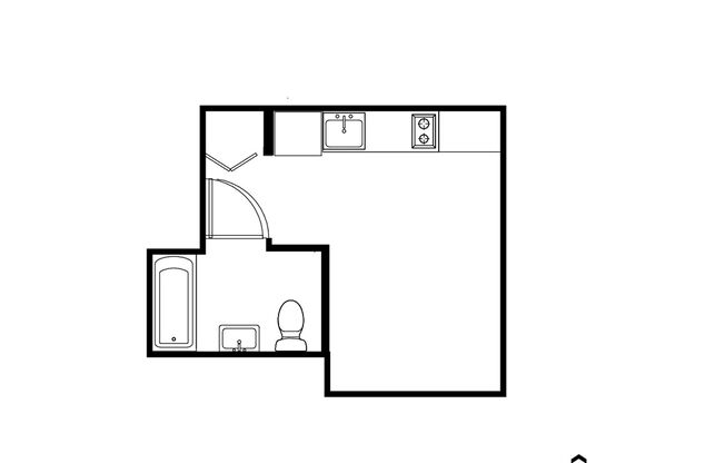 Studio, 1 bath, 295 sqft, $999, Unit 212