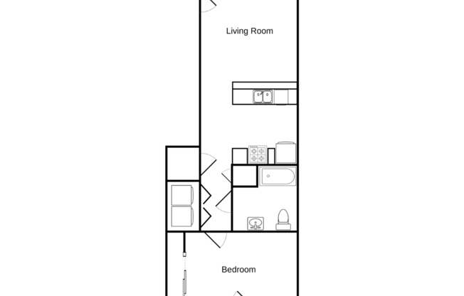 1 bed, 1 bath, 701 sqft, $1,100, Unit RO 10121-59