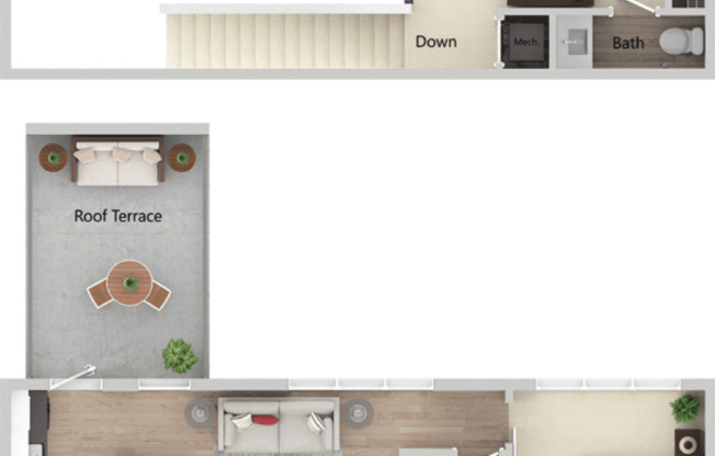 2 beds, 2 baths, 965 sqft, $1,865, Unit 543