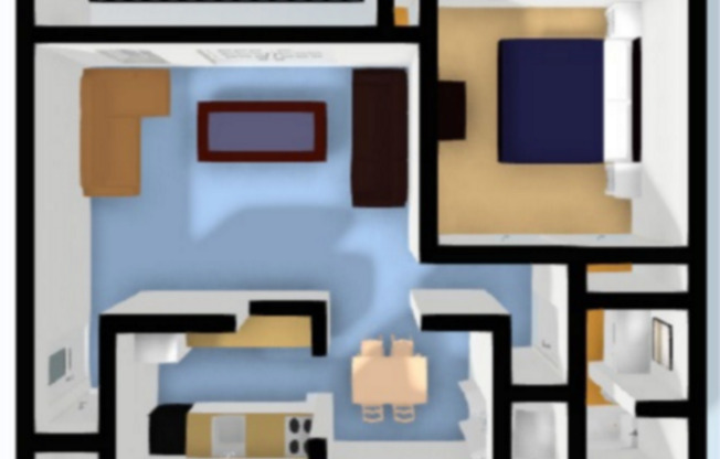 1 bed, 1 bath, 635 sqft, $650