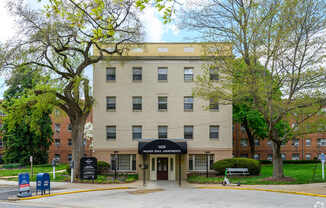 Building exterior and entrance at Mason Hall in Alexandria, VA 22314