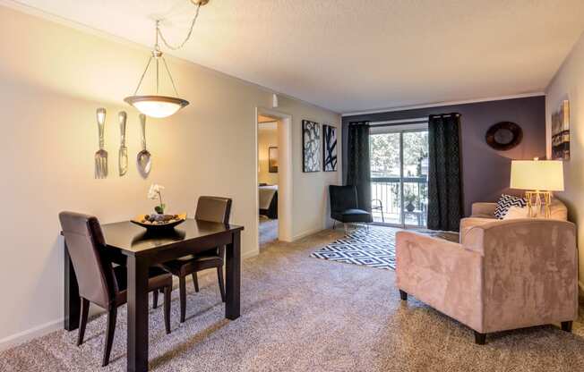 Model Living Room of One Bedroom Apartment