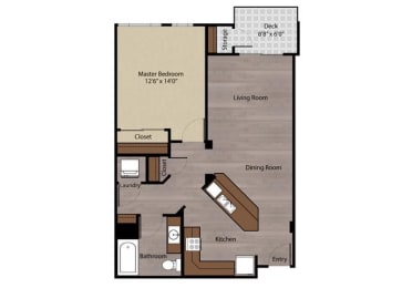 1 bed, 1 bath, 779 sqft, $1,637