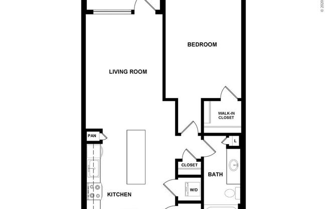 1 bed, 1 bath, 727 sqft, $1,985