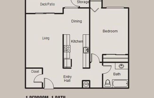 1 bed, 1 bath, 775 sqft, $1,449, Unit F103