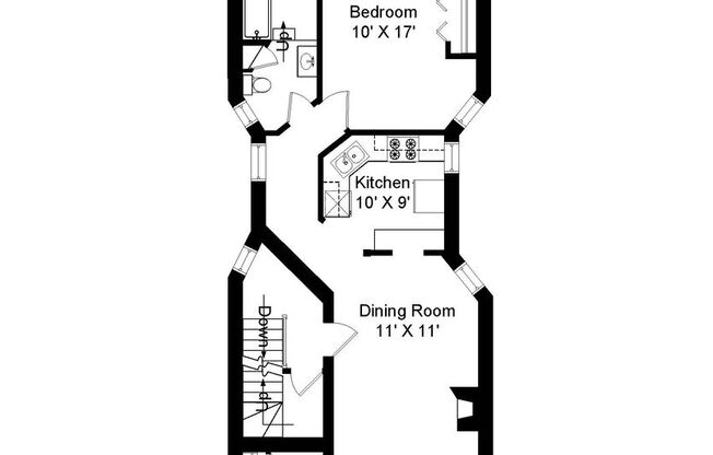1 bed, 1 bath, 940 sqft, $2,100, Unit 2610RA-2