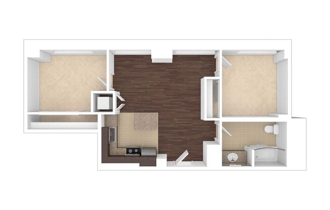 2 beds, 1 bath, 846 sqft, $2,995, Unit C-0105