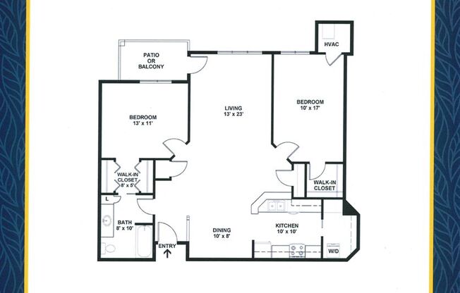 2 beds, 1 bath, 1,153 sqft, $1,610, Unit 931-305