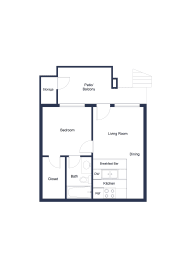 1 bed, 1 bath, 440 sqft, $1,039