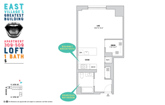 Studio, 1 bath, $4,995, Unit 509