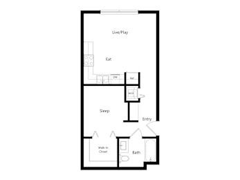 1 bed, 1 bath, 618 sqft, $2,395
