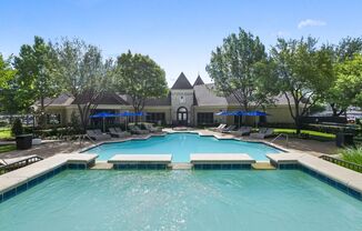 Two Sparkling Pools with Sundeck.