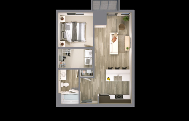 1 bed, 1 bath, 610 sqft, $1,050, Unit 326