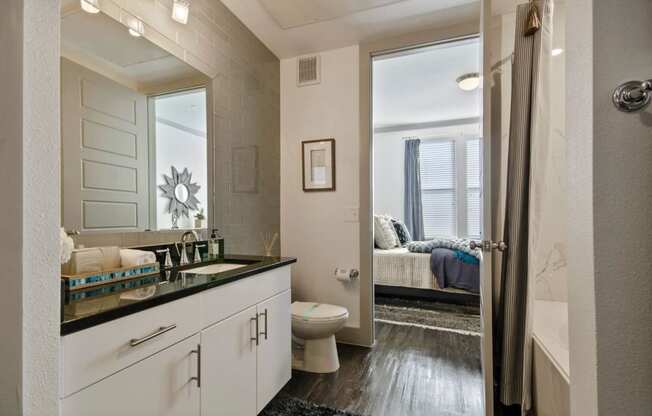 Attached Bathroom interior  at Reveal at Bayside, Rowlett, TX