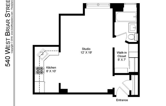 Studio, 1 bath, 423 sqft, $1,525, Unit 540-9D