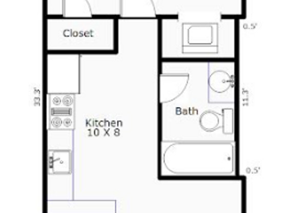 1 bed, 1 bath, $1,100