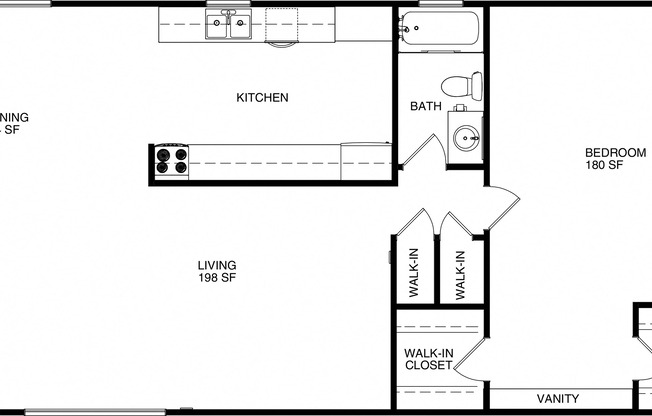 1 bed, 1 bath, 735 sqft, $1,950