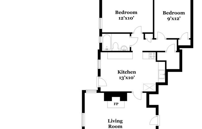 2 beds, 1 bath, 690 sqft, $2,669, Unit 1328-3