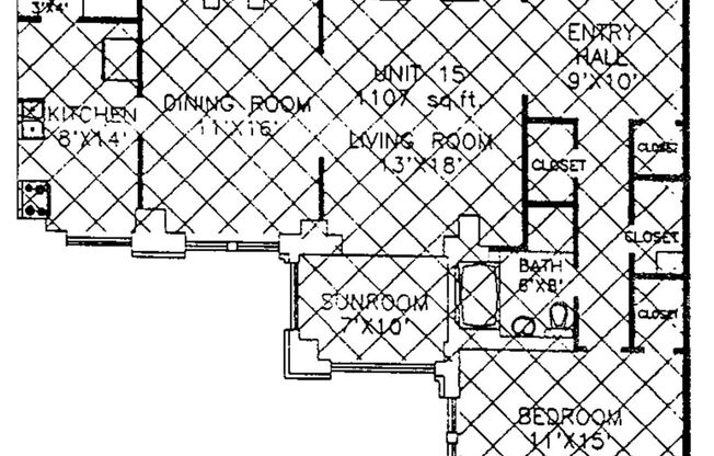 1 bed, 1 bath, 572 sqft, $1,510, Unit Old King Edward 15
