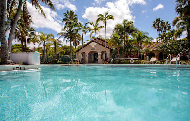 Resort Inspired Pool with Waterfall.