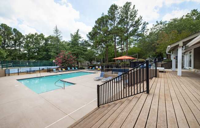 the swimming pool at our apartments