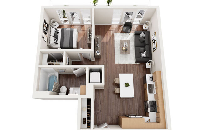 1 bed, 1 bath, 733 sqft, $2,695