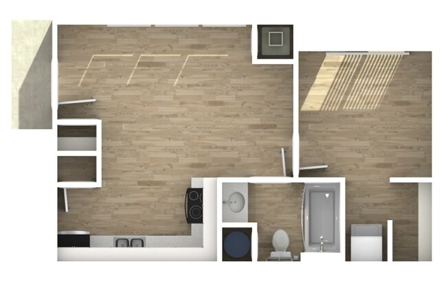 1 bed, 1 bath, 484 sqft, $1,401