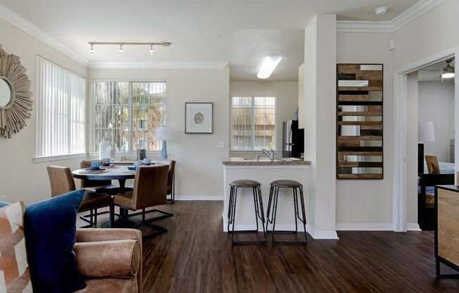Kitchen And Dining View  at Missions at Sunbow Apartments, California