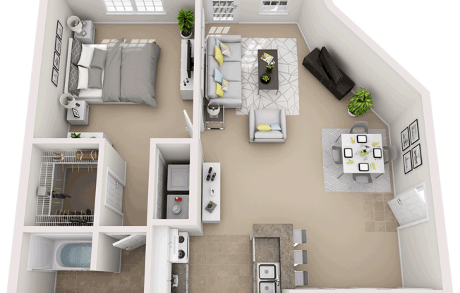 1 bed, 1 bath, 875 sqft, $1,751, Unit 5737