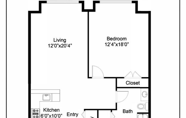 1 bed, 1 bath, 706 sqft, $2,900, Unit 414