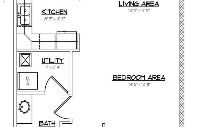 Studio, 1 bath, 570 sqft, $900