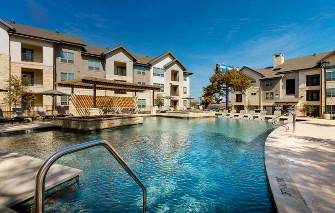 community pool at ironridge apartments