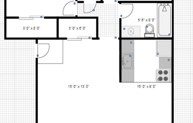 2 beds, 1 bath, 785 sqft, $1,495, Unit FQ 221