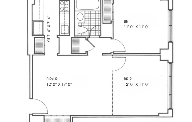 1 bed, 1 bath, $4,495, Unit 20K
