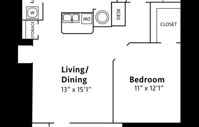 1 bed, 1 bath, 732 sqft, $1,288, Unit 1125
