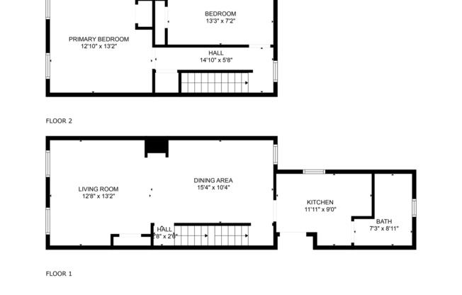 2 beds, 1 bath, 833 sqft, $1,195, Unit Apt 2