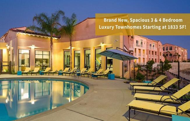 Luxurious Pool Area  at Salerno, Chula Vista, 91913