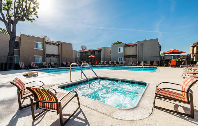 Hot tub and pool