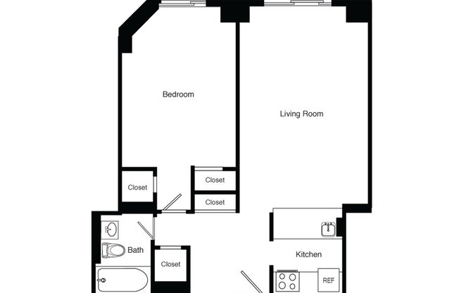 1 bed, 1 bath, 587 sqft, $4,098, Unit S09N