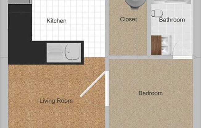 1 bed, 1 bath, 428 sqft, $769