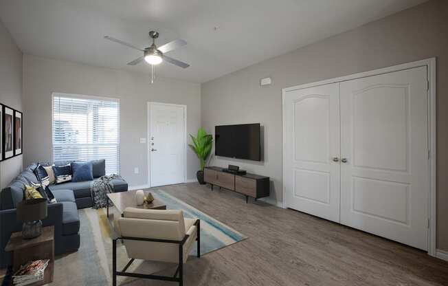 Living Room at Links at Forest Creek in Round Rock Texas near Austin