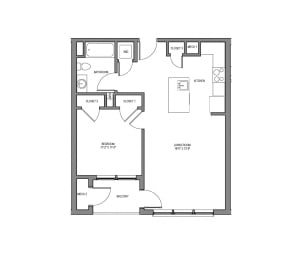 1 bed, 1 bath, 671 sqft, $2,570